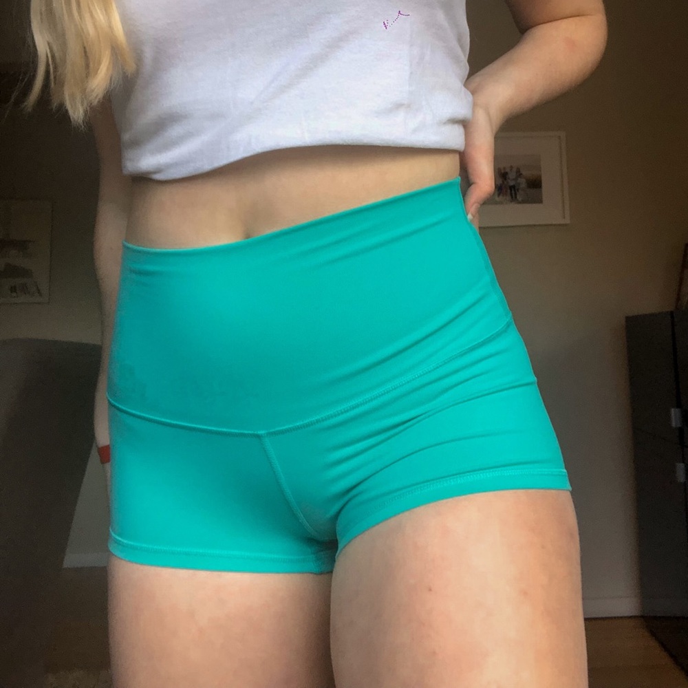 Teal lululemon shorts